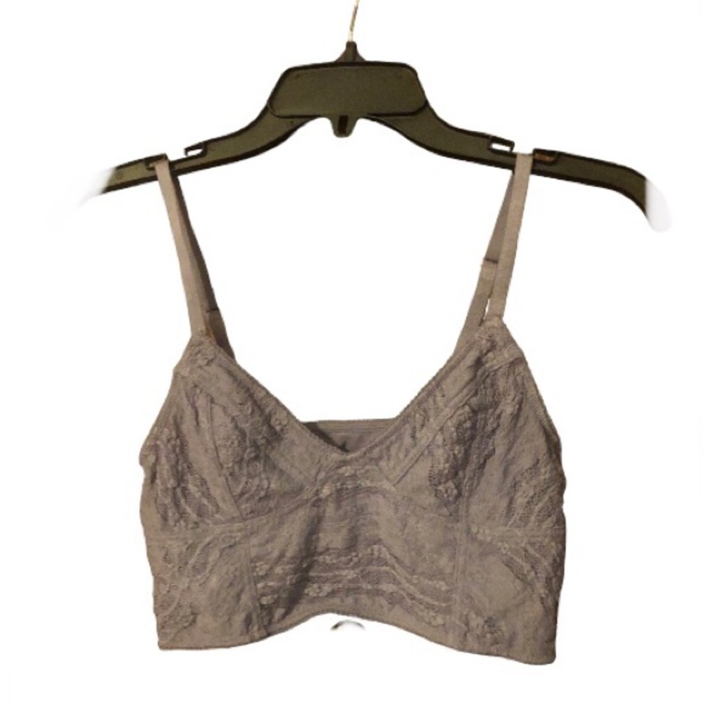 NWOT Intimately Free People bralette, adjustable straps, Plum lace, Size Medium